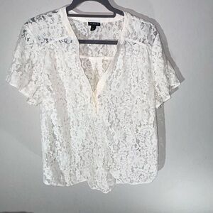 Torrid Ivory Lace Blouse